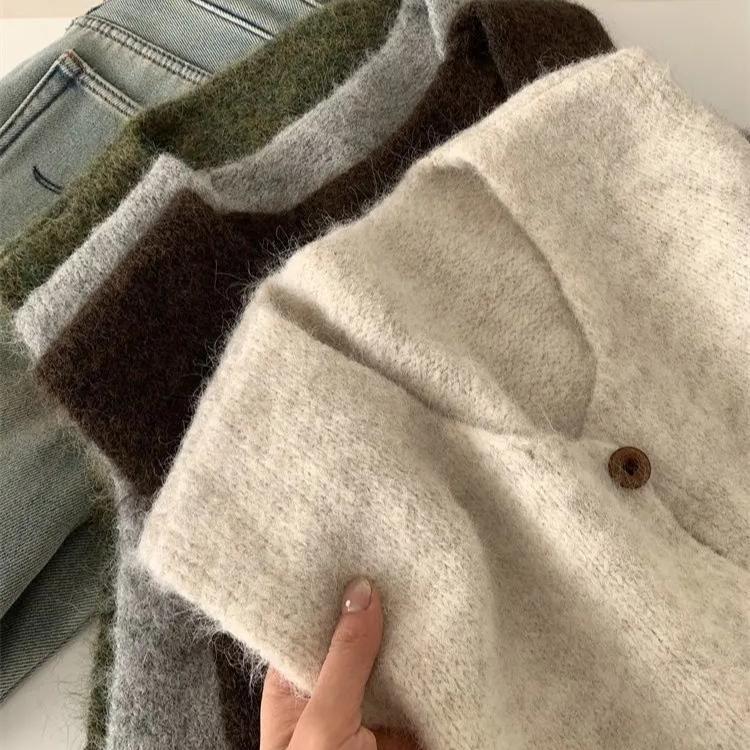 Woman Sweater Vest Sleeveless Retro Preppy Style Autumn Knitwears Waistcoat Outerwears Oversized Coats Winter Sweater Jumpers