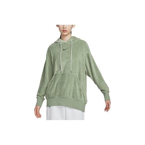 Nike Women's Solid Color Pullover Hoodie with Pocket Green
