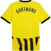 Puma Borussia Dortmund Retro Sports Fashion Logo Letter Crew Neck Short Sleeve Football Shirt Men Tops Black Yellow 77568001
