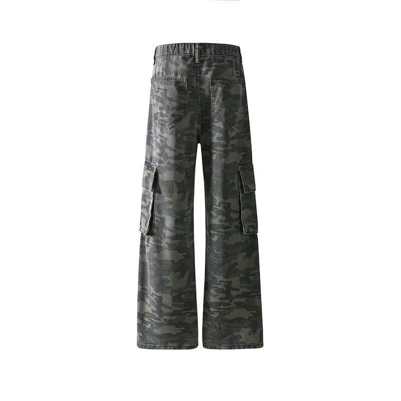 Women's Spring/Summer Retro Camouflage Flare Jeans