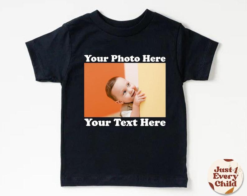 Personalized Kids Photo Tshirt, Personalized Family Baby Clothes, Custom Picture Youth Tee, Customized Kids, Custom Photo Toddler T-Shirt 100