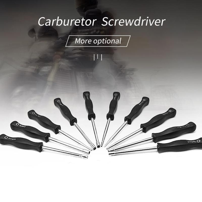 Pack Of 10 Multipurpose Carburetor Tuning Screwdrivers With Ergonomic Handles Suitable For Lawnmower Trimmer Maintenance