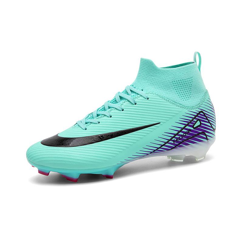 Hohe Fußballschuhe Tf Kunstrasen Ag-Nocken Leder Füße Jungen Und Mädchen Kinder Und Jugendliche Schüler Trainingsschuhe