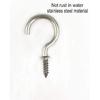 50 Pcs (304) Stainless Steel Screw Ceiling Hooks 7/8 Inch Cup Hook Screw-in Light Hooks Outdoor and Indoor Hanging