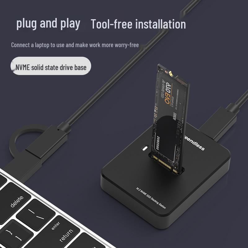 SATA/NVMe Dual-Protocol High-Speed Reader & External HDD Copier M.2 SSD Enclosure Dock