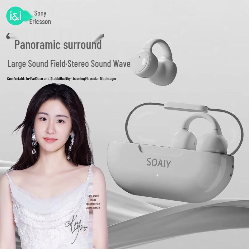 

Soaiy GK9 Air Bone Conduction Ear Clip Bluetooth Headphones