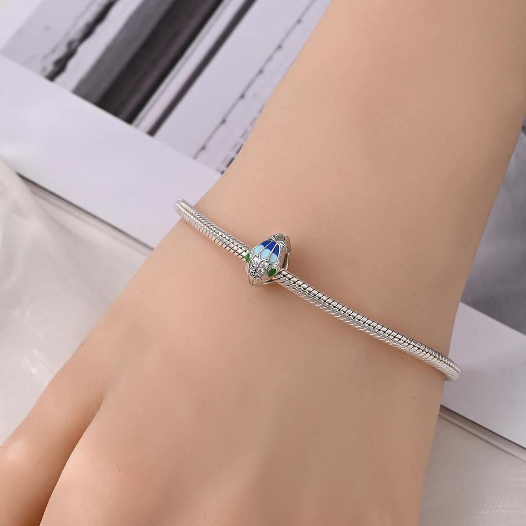 Copper Charms Original Snakehead Beads Fit Bracelet Jewelry Diy Lady'S Gift Accessory