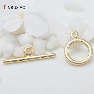 14K Gold Plated Brass OT Toggle End Clasps, Closure Fastener Buckle Connectors for DIY Necklace Bracelet Jewelry Making Supplies