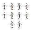 10Pcs Topwater Fishing Lures Stainless Steel Spinnerbait Props Plug Casting Propeller Spinnerbait DIY Fishing Lures