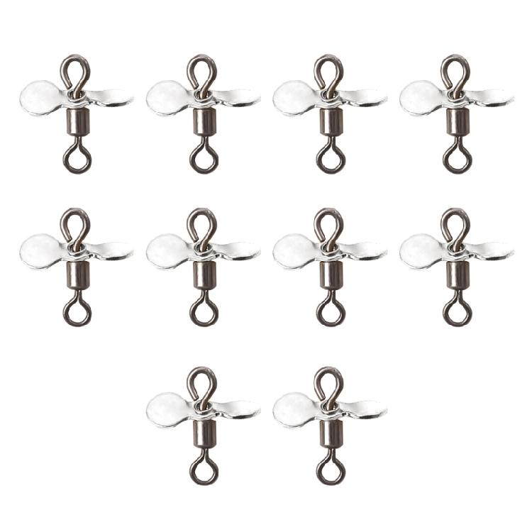 10Pcs Topwater Fishing Lures Stainless Steel Spinnerbait Props Plug Casting Propeller Spinnerbait DIY Fishing Lures
