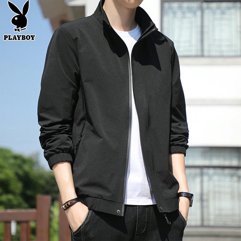 PLAYBOY Men's Casual Stand Collar Jacket