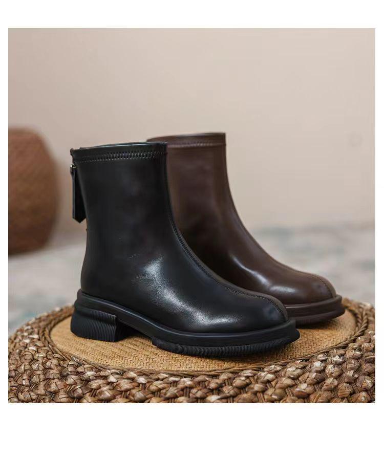 Dámské martensky 2025: Nový horký styl, silná podrážka, britské zeštíhlující kotníkové boty na jaro a podzim