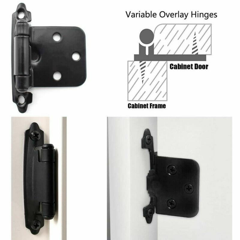 New 6 Colors Cabinet Door Hinges Self Closing Overlay Flush Cabinet Hinge Heavy Duty Door Cupboard Hinges Door Hinges Hardware
