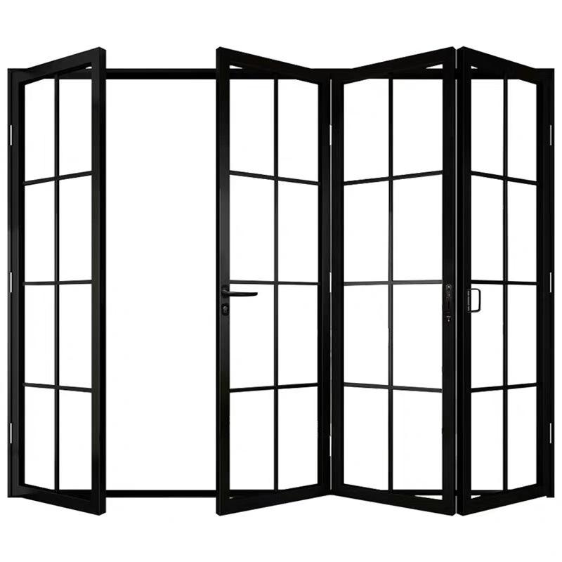Modern Foldable Tempered Glass Sliding Door for Balcony and Kitchen Partition