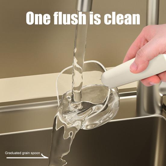 Lingură pentru hrană de câini cu măsurare precisă, lingură pentru hrană de pisici cu funcție dublă, capacitate 1 cană, lingură de măsurare pentru hrana animalelor de companie, pentru hrănirea animalelor de companie