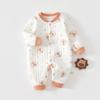 Newborn Baby Clothes Warm Cotton Quilted Romper Long Sleeve Infant Onesie Autumn Winter Thickened Outfit