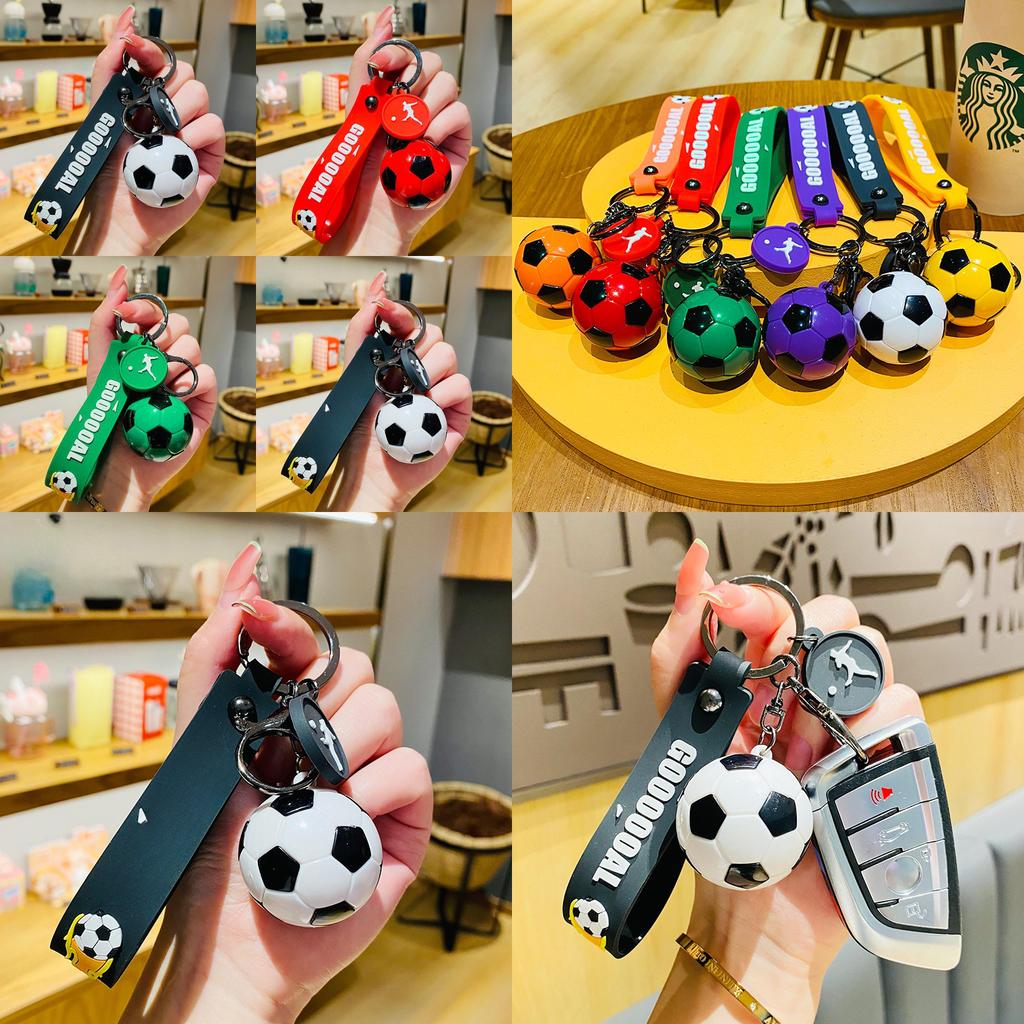 Niedlicher Cartoon Fußball Schlüsselanhänger Entzückender Faux Fußball Taschenaufhänger Auto Zubehör