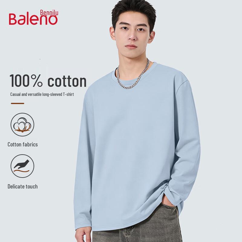 Baleno Men s Heavyweight Cotton Long Sleeve T-Shirt 4XL