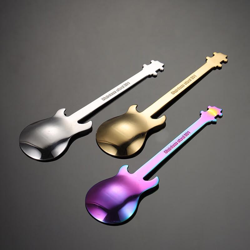 Guitar Shape Stainless Steel Stirrer Spoon Set