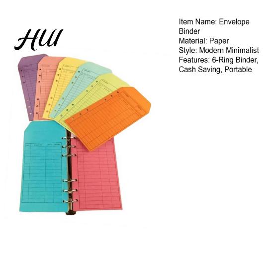 Cash Savings Envelopes 1 Set 12 Colors Budget Envelope Binder, Organizer for Management Budgeting, A6 6-Ring Money Planner Binder Saving Tracking