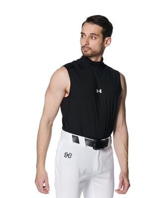 UA Heatgear Comfort Fitted Sleeveless Mock Shirt Black MD / /
