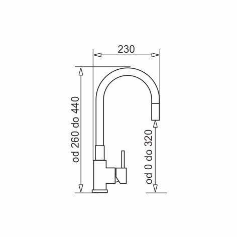 Bali Sink (62X44) 1B1D Black Flessi Tap