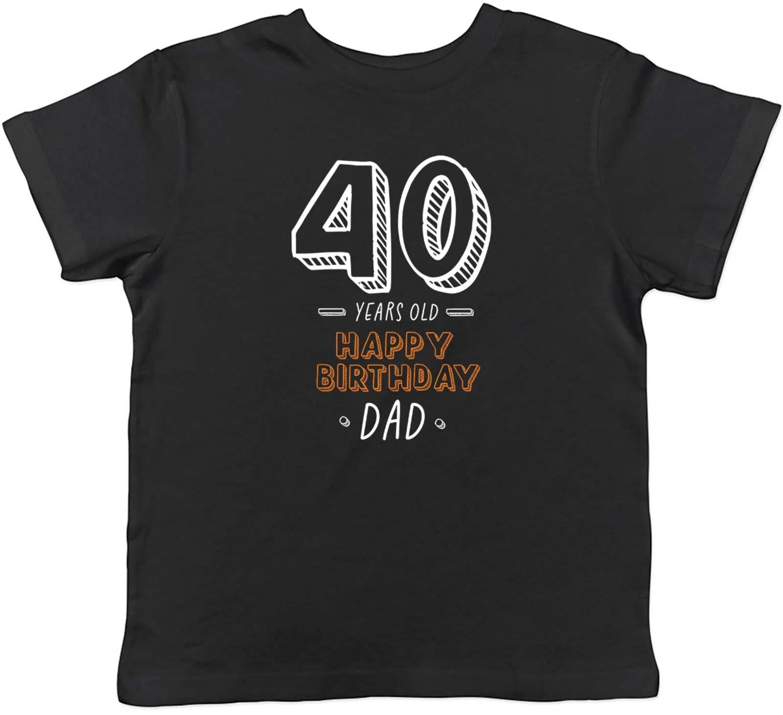 Personalised Happy Birthday Dad Celebration Childrens Kids T-Shirt Boy Girl Gift 150