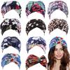 Factory Custom Boho Cotton Elastic  Headband Women Summer Head Wrap Sports Yoga Headband Hair Bands Hair Accessories