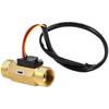 Water Flow Sensor Switch Hall Effect Water Flowmeter Meter 1-30L/min, DC4.5-18V, Copper - Water Flow Hall Sensor