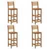 VidaXL Bar Stools 4 Pcs Solid Acacia Wood