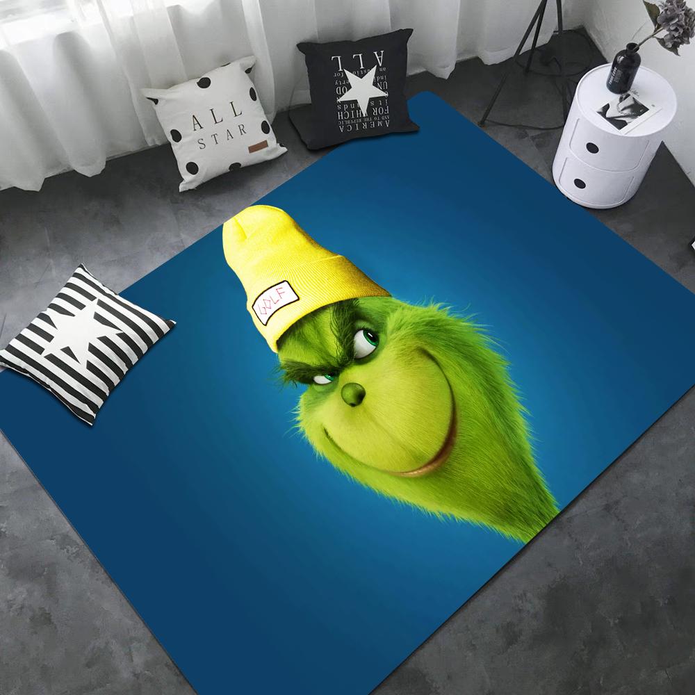 Tappetini per la stanza del cartone animato THE G-GRINCH Più economici Antiscivolo Moderno Soggiorno Balcone Stampato Tappeto di Benvenuto