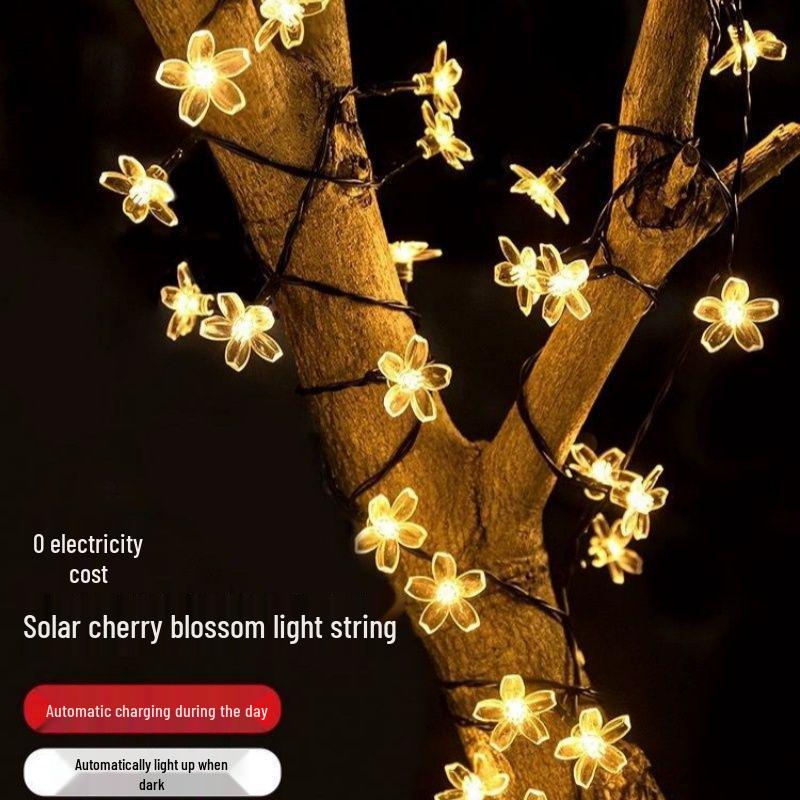 Solar LED Outdoor Camping Lantern String – Waterproof Fairy Lights for Tent, Balcony, and Tree Decoration