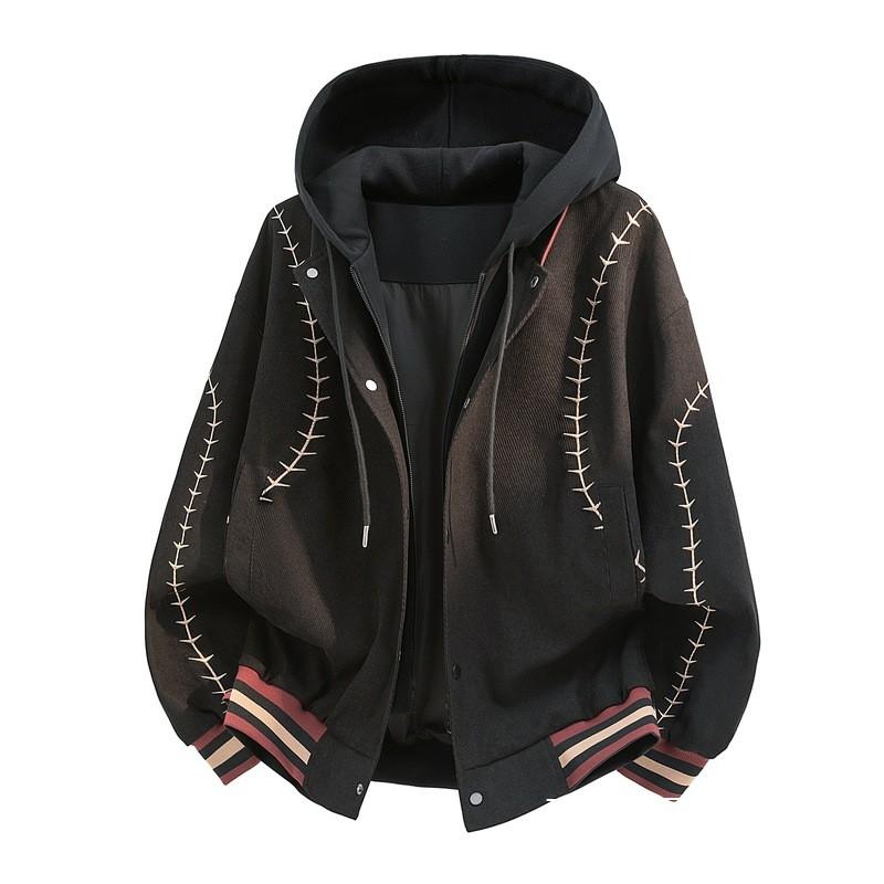Unisex Oversized Hooded Jacket 2026 Casual Streetwear Lightweight Zip-Up Outerwear In Beige Black Coffee