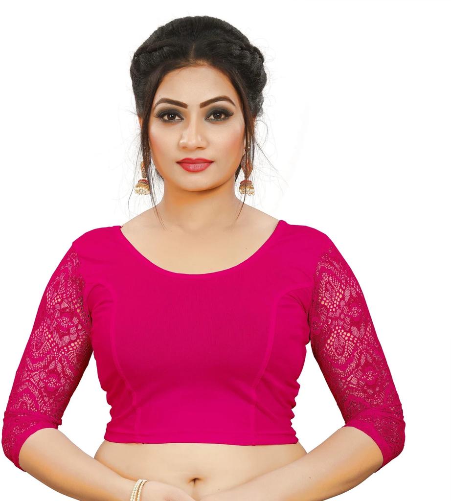 Indian Women's Round Neck Choli Bollywood Wedding Party Wear Readymade Blouse