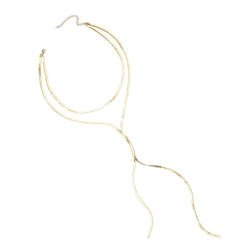 A String of Temperament Double-worn Trendy Sweater Chains for Women's High-end Sense, Long Simple and Atmospheric High-end Necklaces