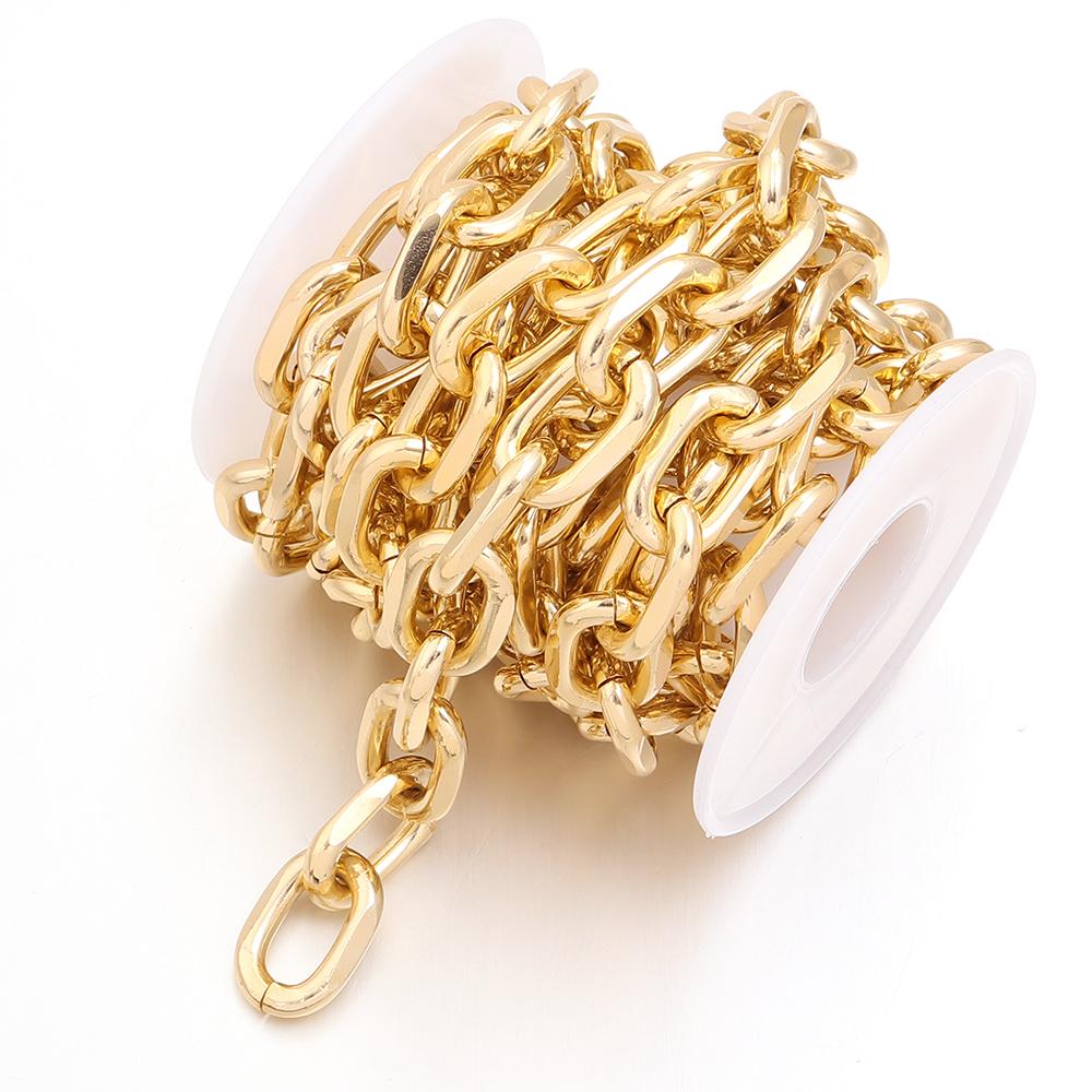 2-5 Yards Aluminiumkette Gold Silber Farbe Verdrehte Gliederketten Für Schmuckherstellung DIY Armband Halskette Kleidung Taschen Zubehör