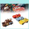 Großes Cartoon-Fahrzeugset mit vier bunten Kinderauto-Modellen zur Kuchendekoration und für Spielspaß