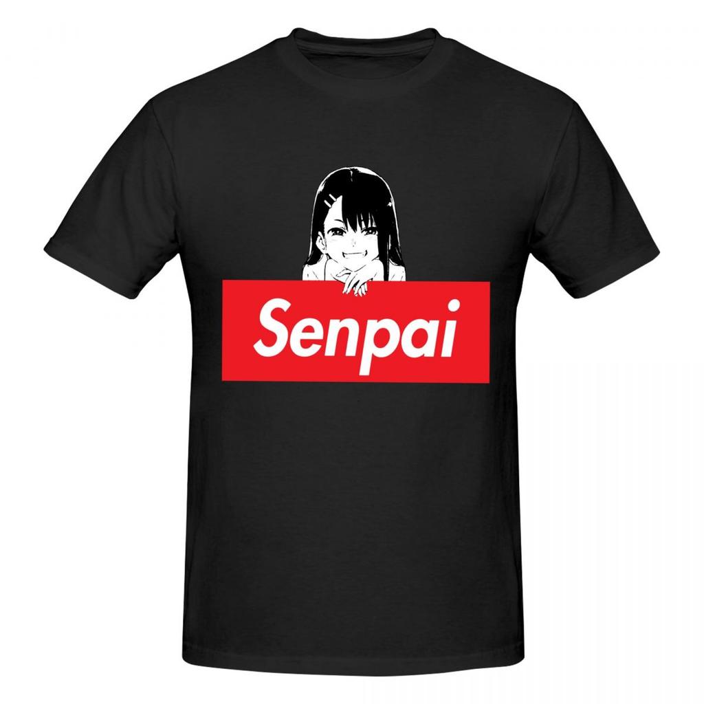 Unisex Senpai Miss Nagatoro T Shirt Vintage Oversized Cotton Crewneck Custom Sleeve Shirts