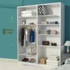 Retractable Wardrobe Storage Rack with Layered Partition for Dormitory Use
