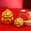 Fortunate Resin Chinese Money Bag Prosperity Figurine for Desk Home Wealth and Fortune Decor