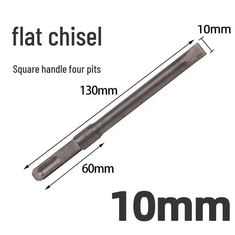 Elektryczny zestaw dłut udarowych: Uchwyt sześciokątny i kwadratowy, Szpiczaki i płaskie dłuta do rowkowania betonu i ścian