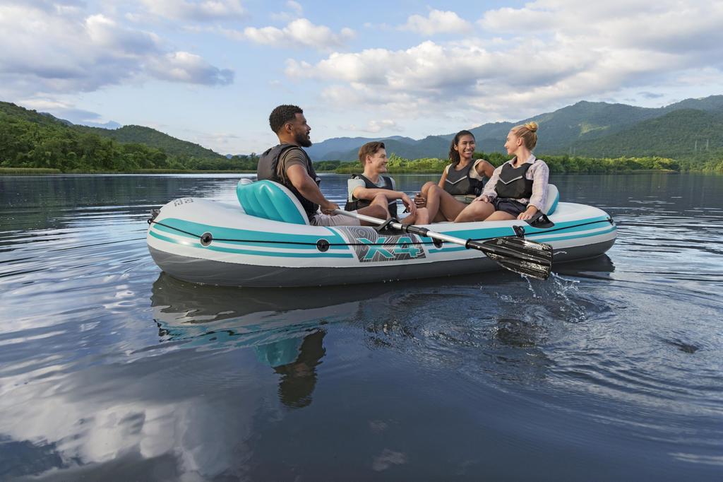 Bestway Hydro-Force Adventure Elite Inflatable Boat Set (4-Person, 65158)