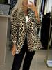 Women's Autumn 2025 Leopard Print Slimming Jacket Suit