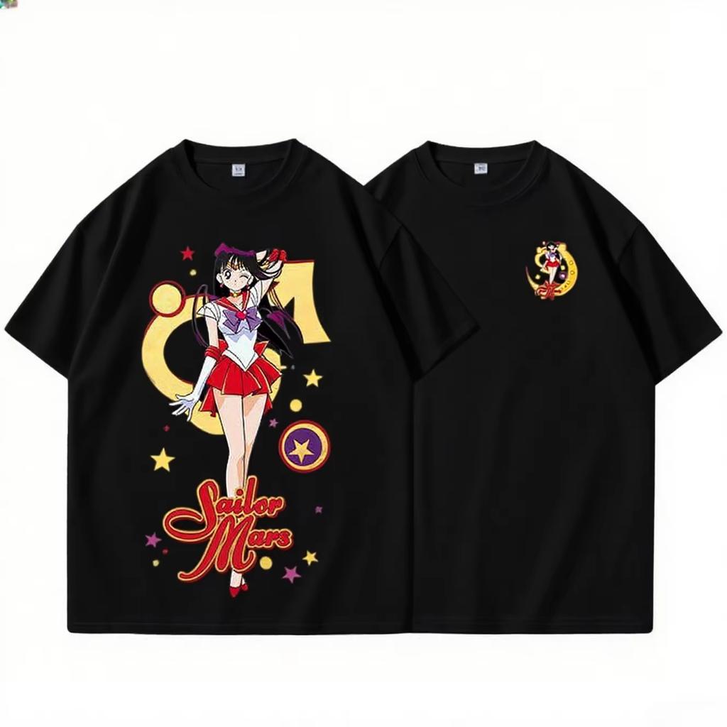 Sailor Moon Tshirts for Unisex and Women Summer Fashion Anime Print Shortsleeved Tshirts Womens Street Clothing Cotton