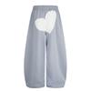 Mens Loose Fit Wide Leg Sweatpants Streetwear Graphic Patchwork Joggers Casual Trousers