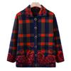 Grandma winter sweater cardigan lapel spring and autumn mother new knitted sweater medium and old top elderly clothes