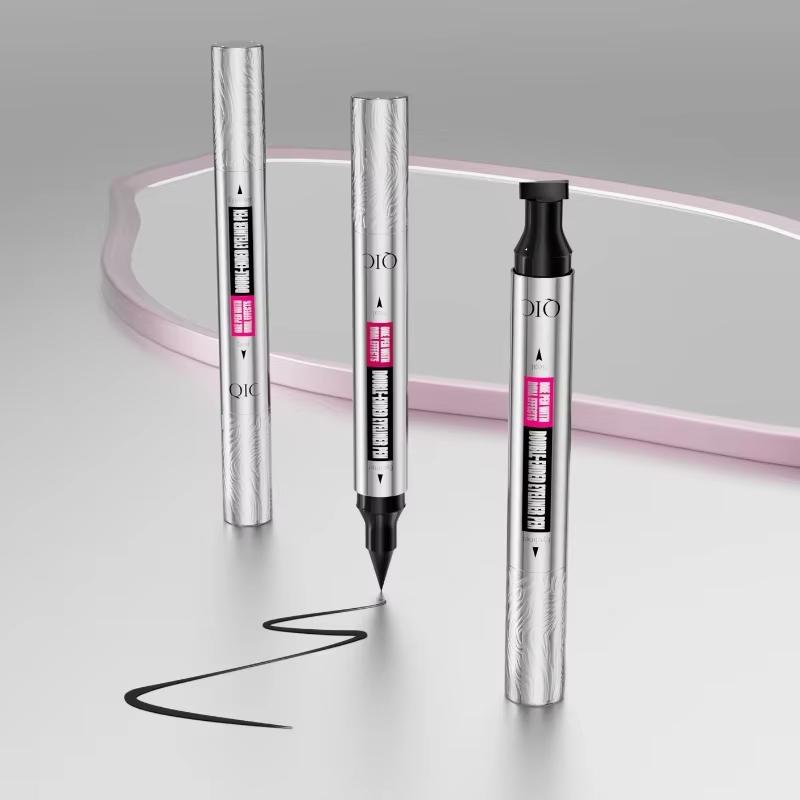 Doppelendiger Siegelstempel Flüssiger Eyeliner Wasserdicht Schnelltrocknend Schwarzer Eyelinerstift mit Eyeliner Kosmetik Augenende Eyeliner