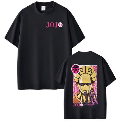 Anime JoJo's Bizarre Adventure Giorno Giovanna T-Shirts Herren Baumwolle T-Shirt Mode Hip Hop Kurzarm T-Shirts Streetwear