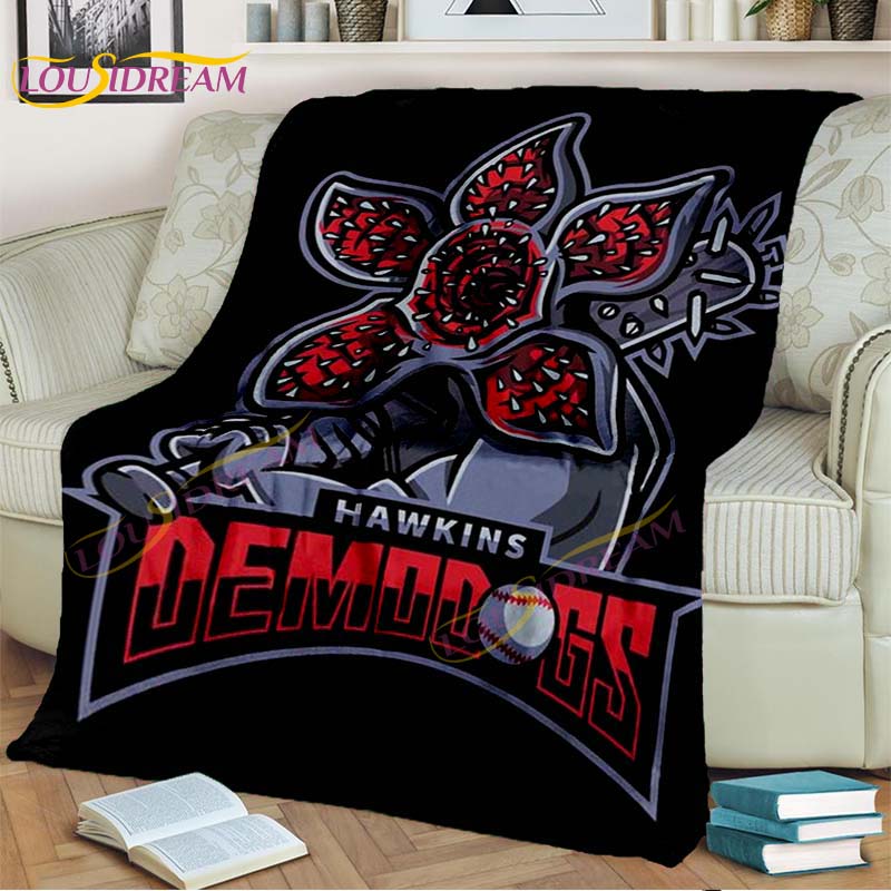 Stranger Things-Decke, Demodogs, Cartoon-Flanelldecke, Horrordecke für Wohnzimmer, Sofa, Bett, Kinder, Geschenk, Heimdekoration