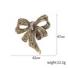 Fashion Alloy Electroplated Retro Bow Rhinestone Brooch Women'S Corsage, High-End Clothing Accessories